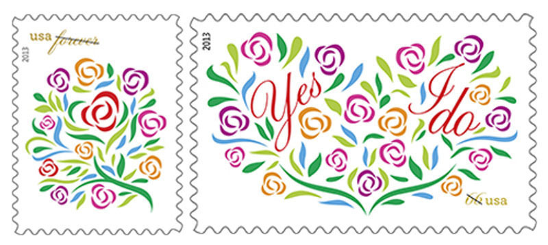 Today, the U.S. Postal Service released two new stamps, Where Dreams Blossom and Yes, I Do, just in time for the spring wedding season. Where Dreams Blossom is perfect to use for Mother's Day, graduation, save the date notices and thank you cards. They also can be used to celebrate other joyous moments or deliver comfort and encouragement. Customers may purchase the Where Dreams Blossom and Yes, I Do stamps online at The Postal Store at 800-STAMP-24 (800-782-6724) and at Post Offices nationwide.  (PRNewsFoto/U.S. Postal Service)