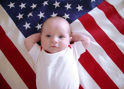Baby-On-Flag